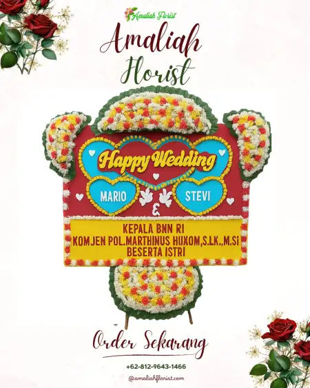 Papan Bunga Pernikahan Klegen